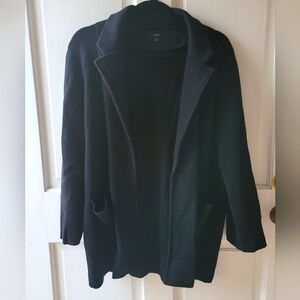 J. Crew Black Open Front Cardigan Blazer